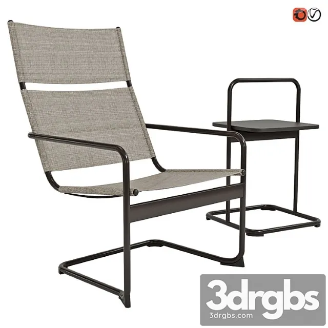 Garden furniture ikea husare table and chair 2 3D Model Free