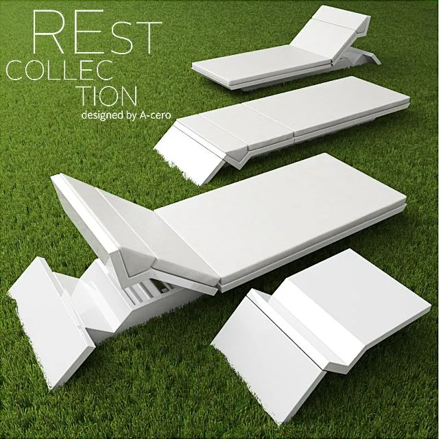 Garden furniture REst collection 3D Model