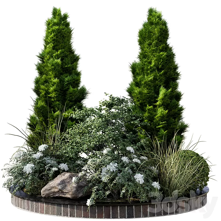 Garden plant set 04 3D Model