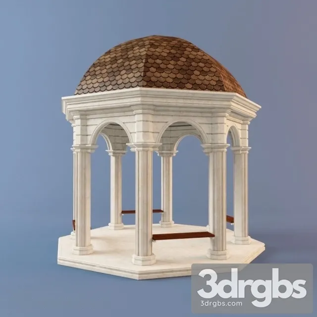 Garden Round Gazebo 3D Model Free