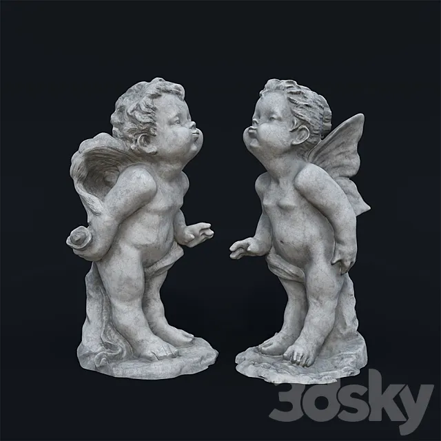 Garden Sculpture "Angel's Kiss" 3DModel