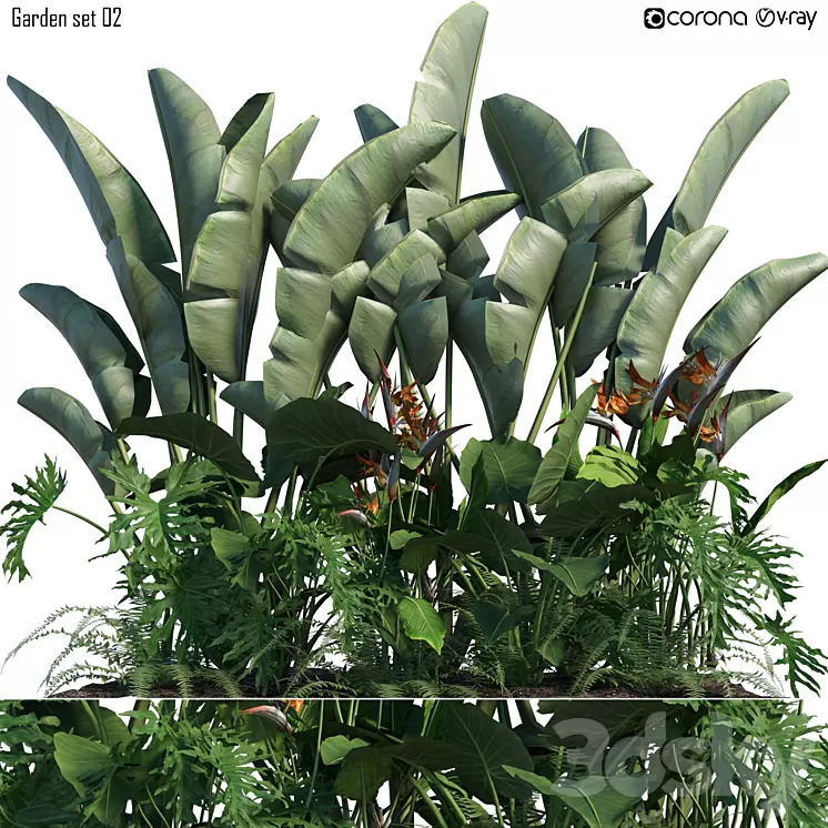 Garden set 02 3D Model