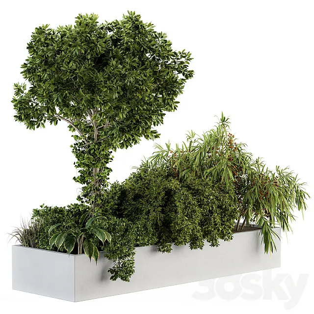 Garden set tropical and Tree - Grden Set 03 3D Model