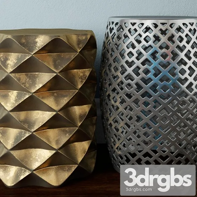 Garden Stools 6 3D Model Free