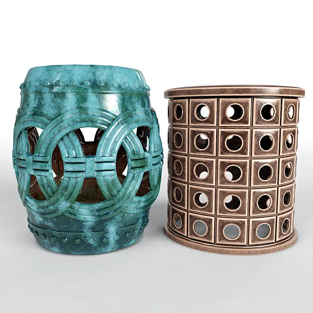 Garden Stools Set 01 Free Download