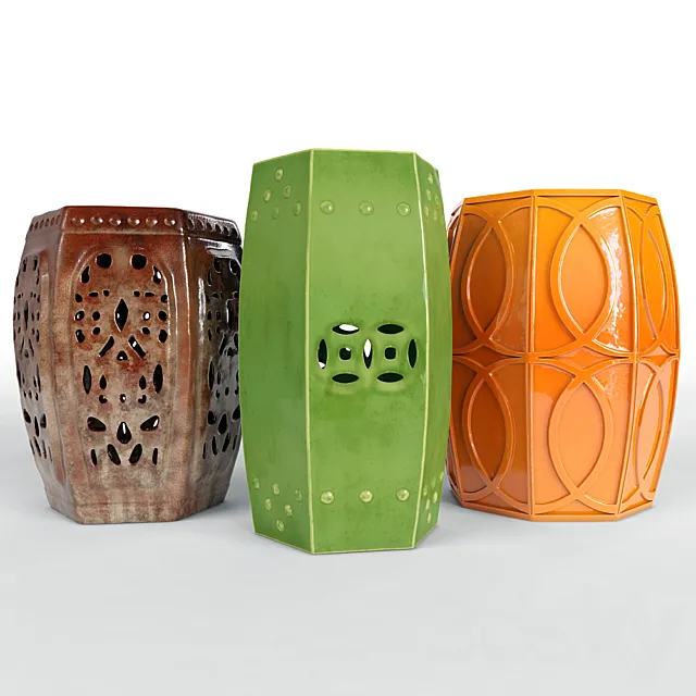 Garden Stools Set 02 Free Download