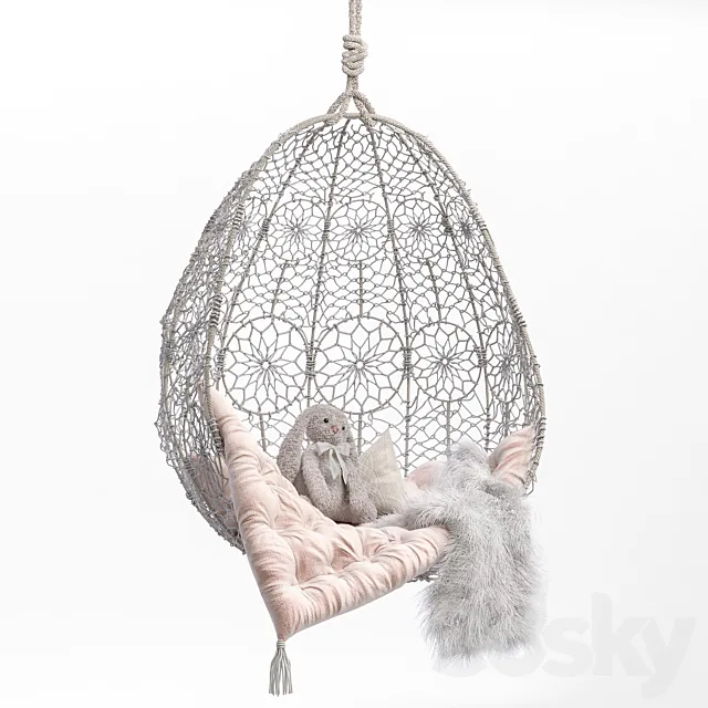 Garden swing Knotted Melati Hanging Chair 3DModel