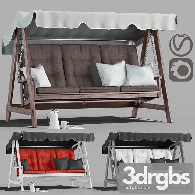 Garden swings kornhult in 3 colors 2 3D Model Free