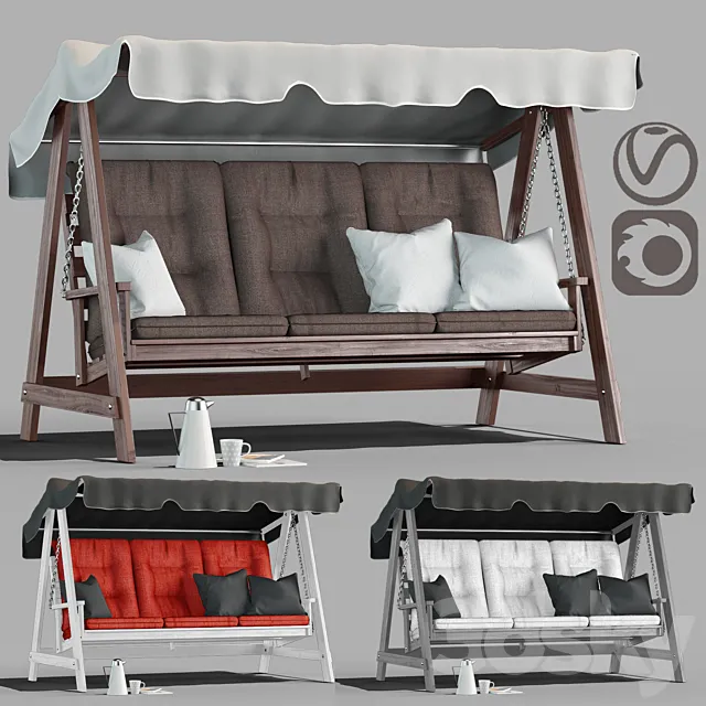 Garden swings kornhult in 3 colors 3DModel