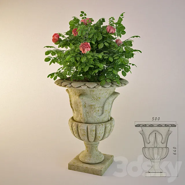 Garden vase 3D Model