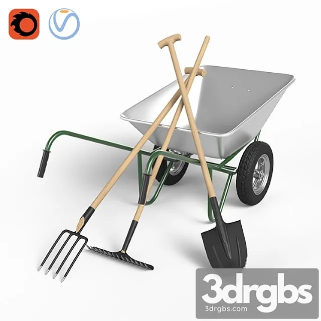 Gardening tools 3D Model Free
