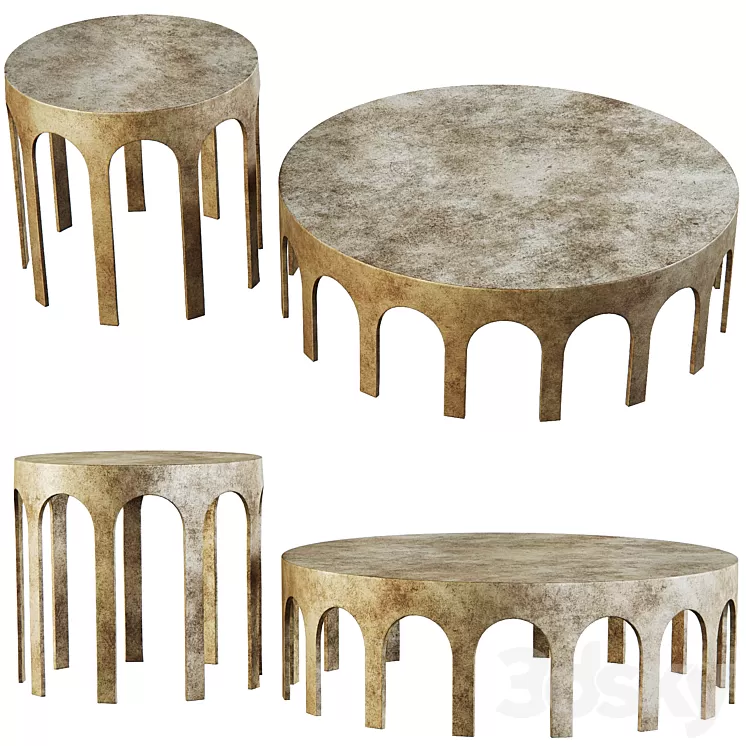Gardini coffee tables by Eichholtz 3D Model Free