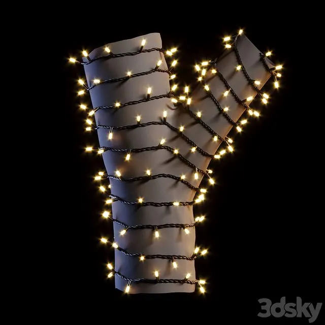 Garland (Material for winding various objects) 3D Model