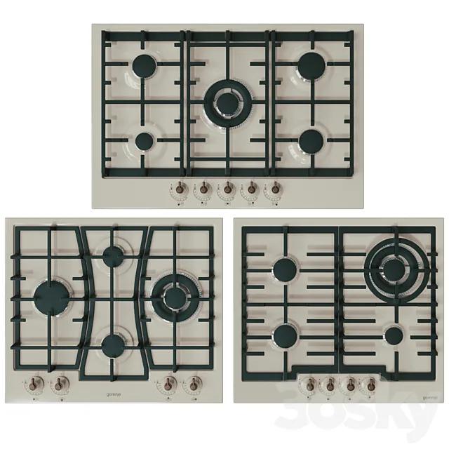 Gas cooktops Gorenje Classico 3DModel