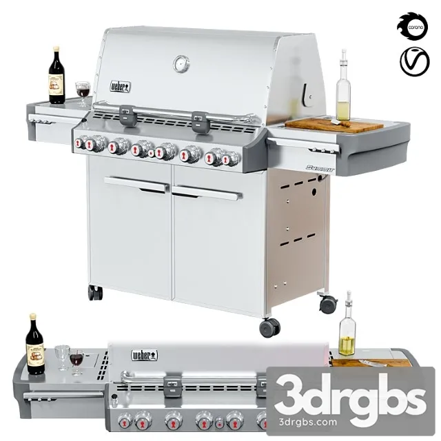Gas Grill Weber Summit S 670 Gbps 3D Model Download