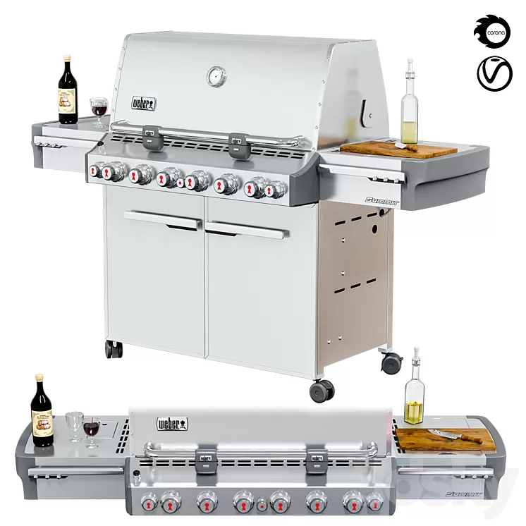 Gas grill Weber Summit S-670 GBS 3D Model