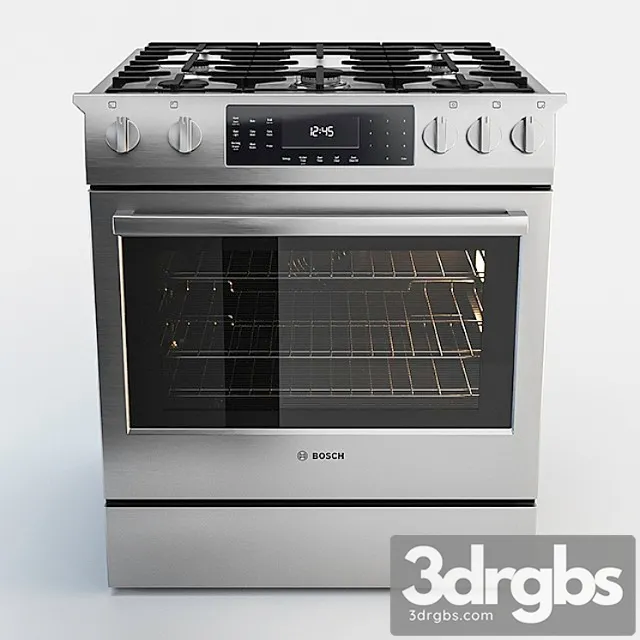 Gas slide-in range - hgi8054uc - by bosch 2 3D Model Free