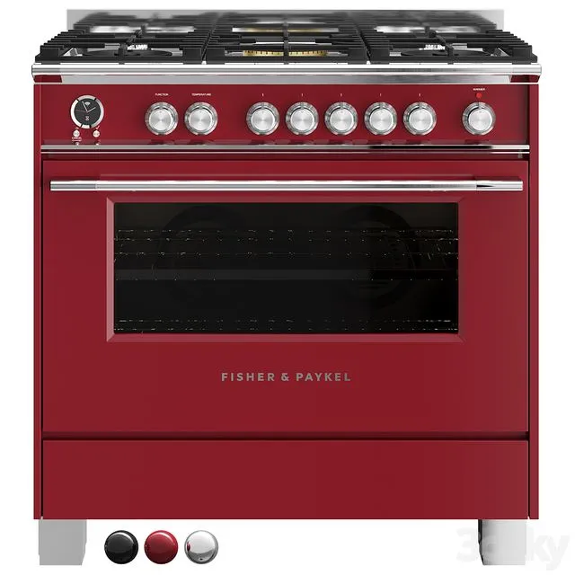 Gas stove Fisher & Paykel OR90SCG6B1 3D Model