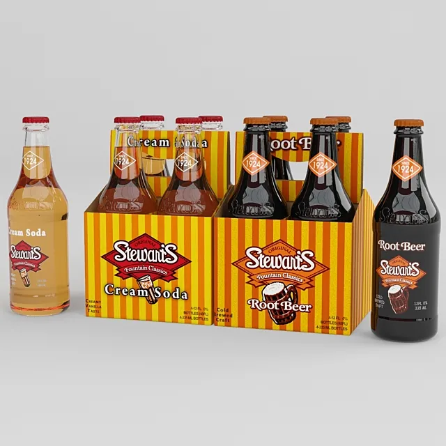 Gas water + beer Stewarts 3DModel