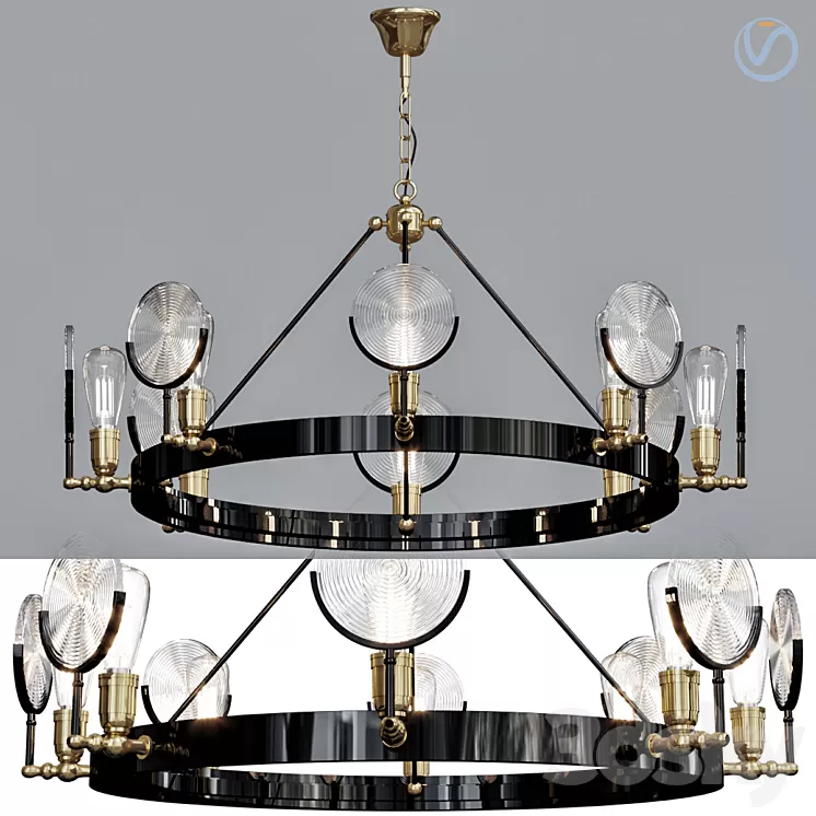 GASLIGHT LENS Chandelier 3D Model
