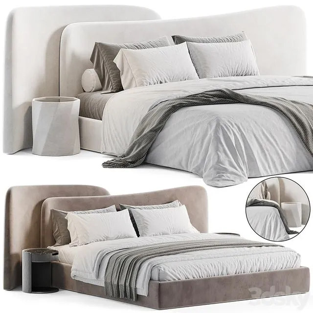 Gaspra Modern Bed 3D Model
