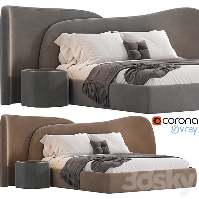 Gaspra Modern bed 3D Model