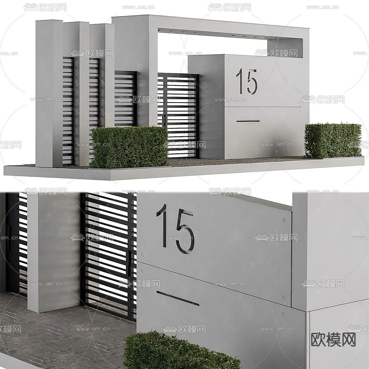 Gate 3D Models for Villas - Architecture 3D - 013