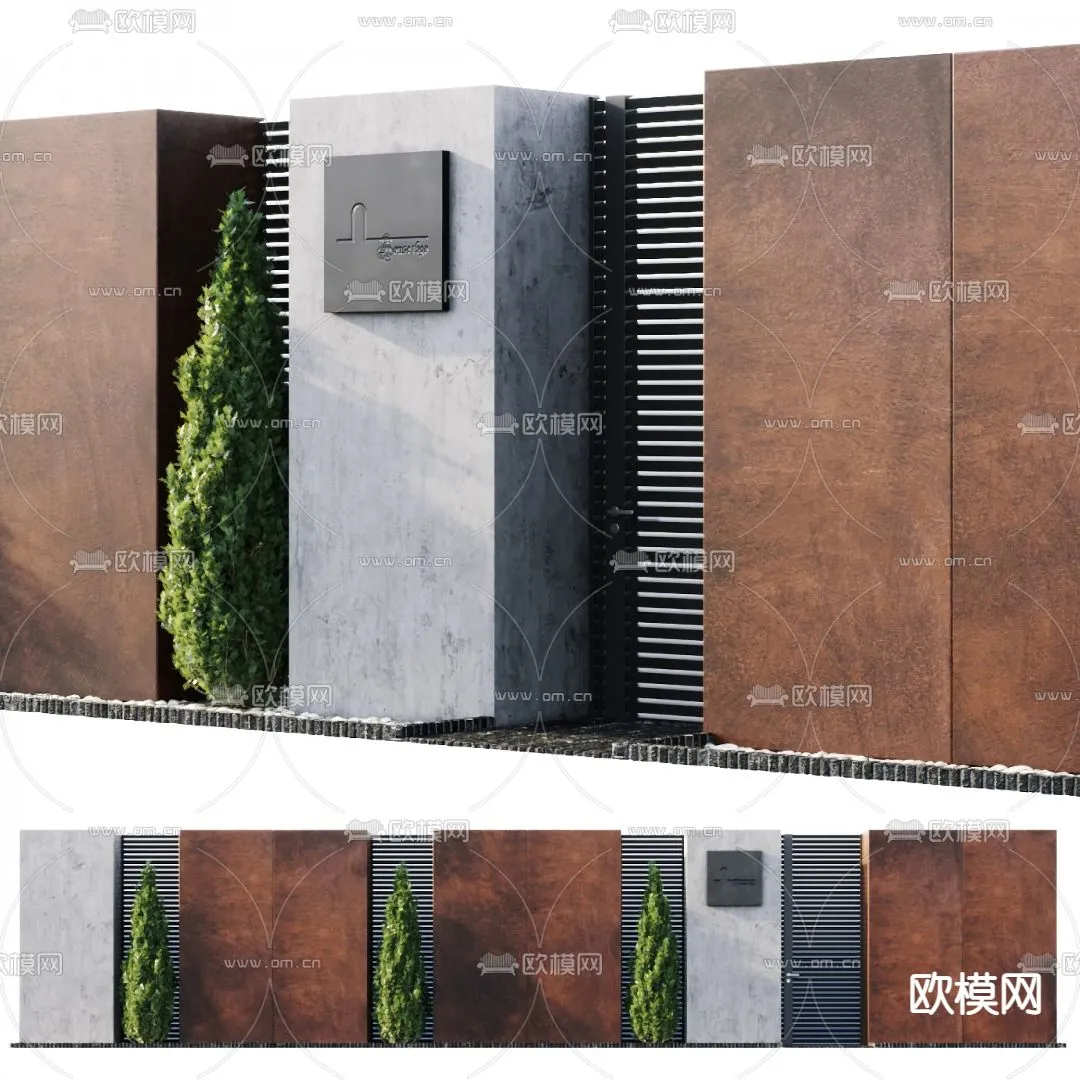 Gate 3D Models for Villas - Architecture 3D - 018