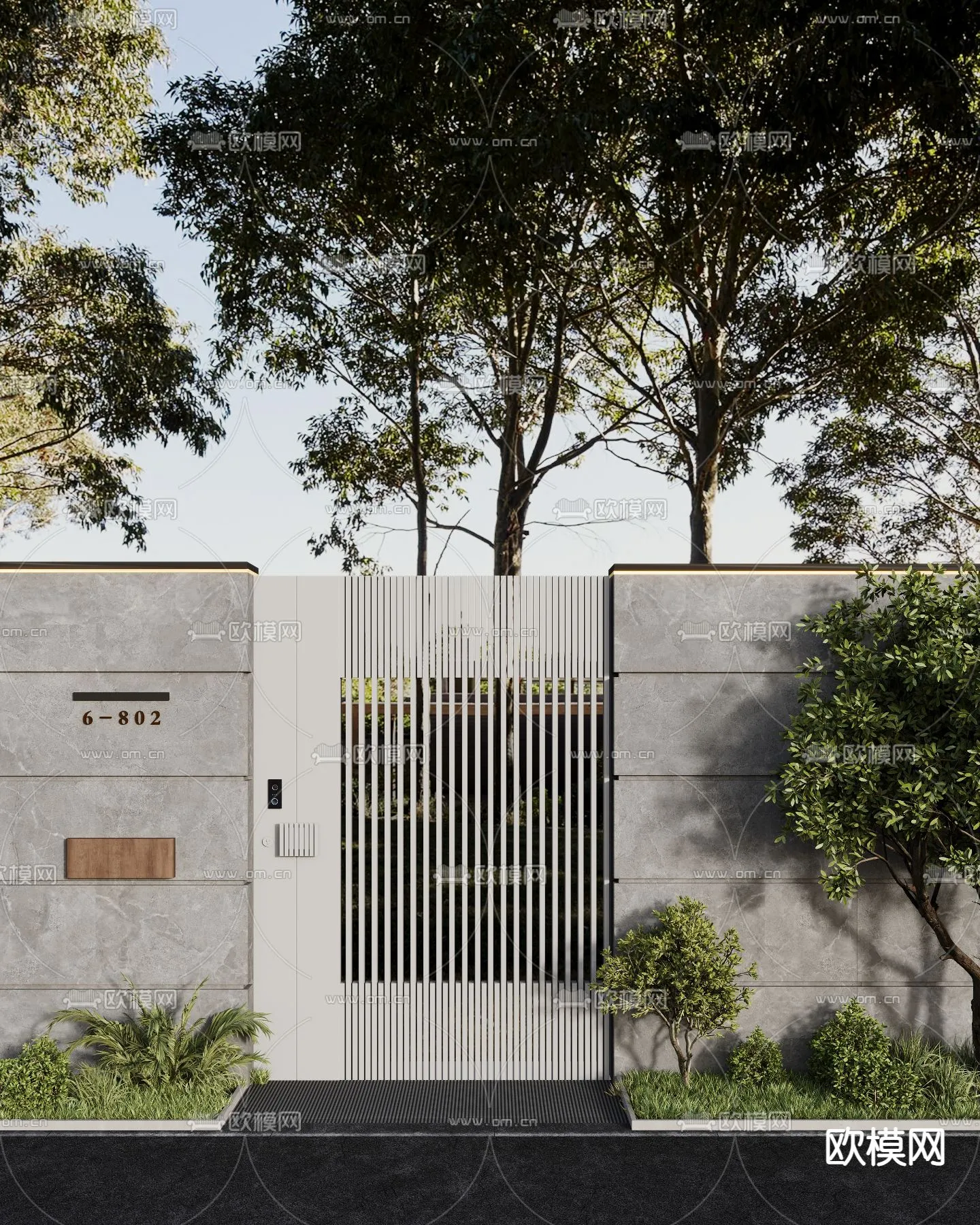 Gate 3D Models for Villas - Architecture 3D - 032