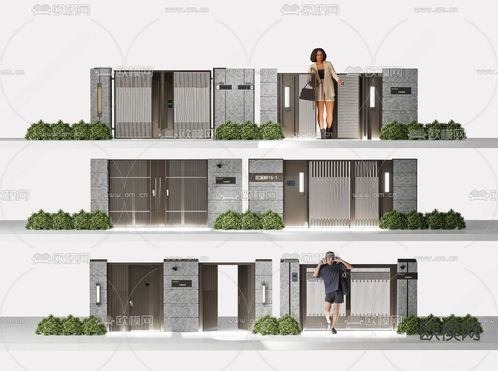 Gate 3D Models for Villas - Architecture 3D - 050