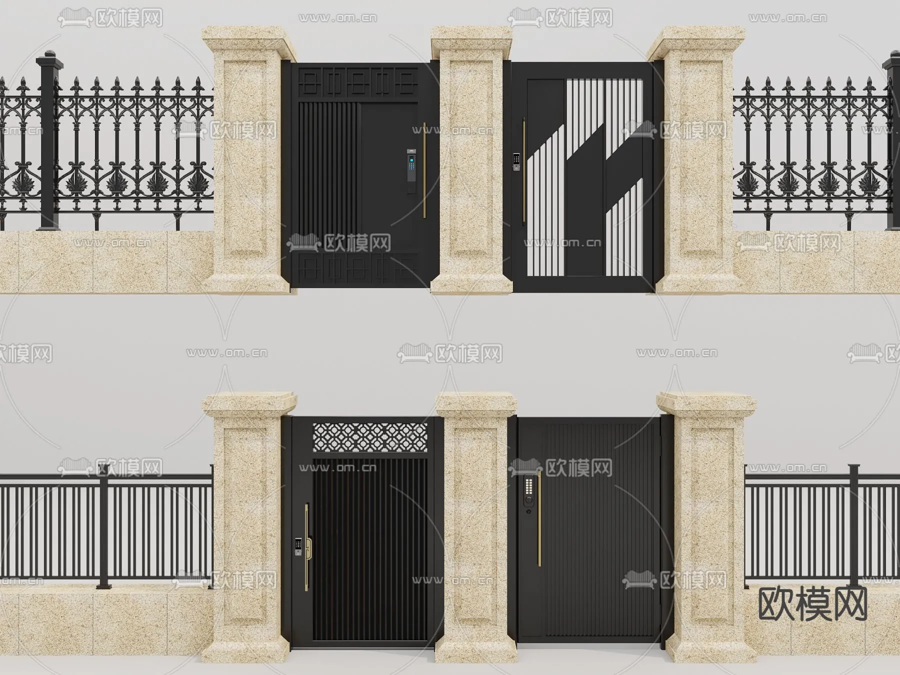 Gate 3D Models for Villas - Architecture 3D - 052