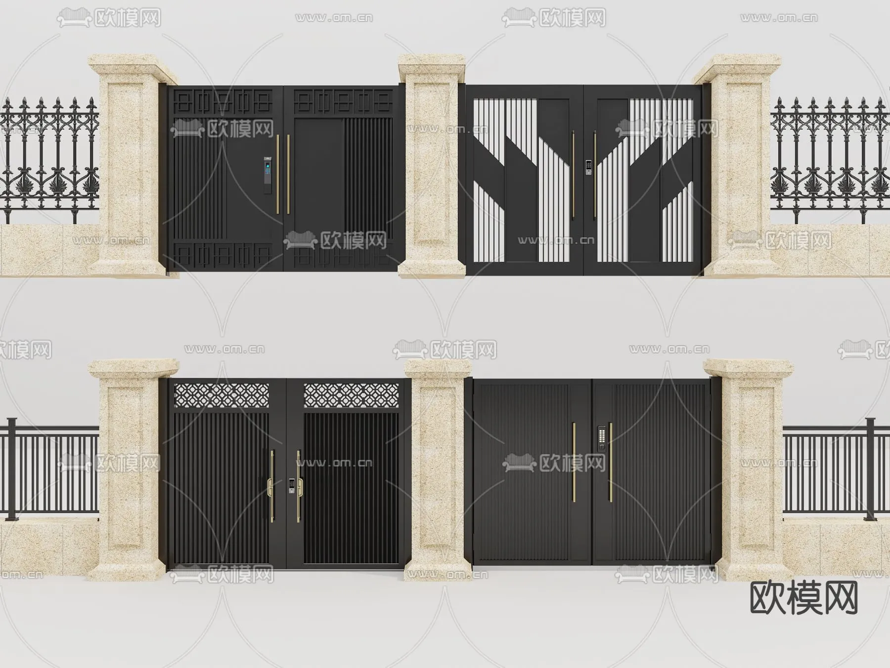 Gate 3D Models for Villas - Architecture 3D - 053