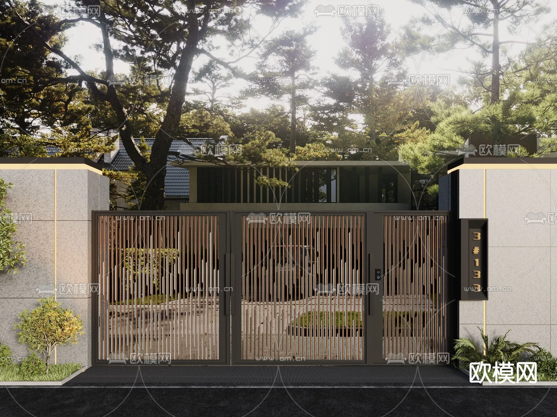 Gate 3D Models for Villas - Architecture 3D - 055