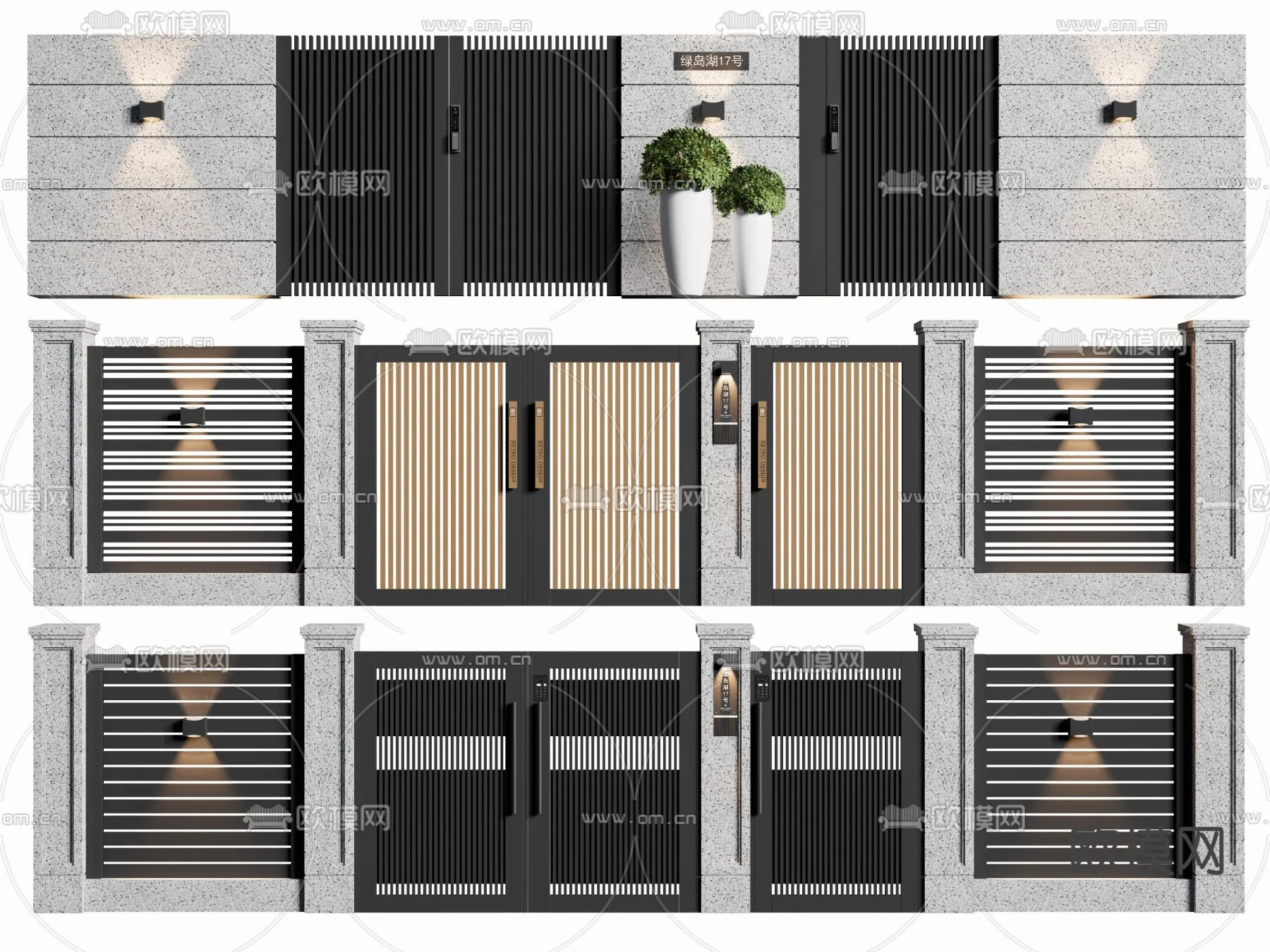 Gate 3D Models for Villas - Architecture 3D - 056