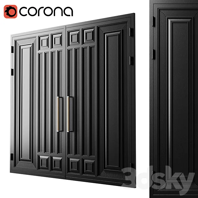 Gate black loft 01 3D Model