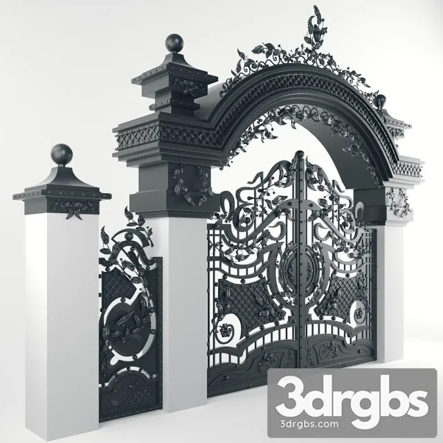Gate Forged Arched 3D Model Download