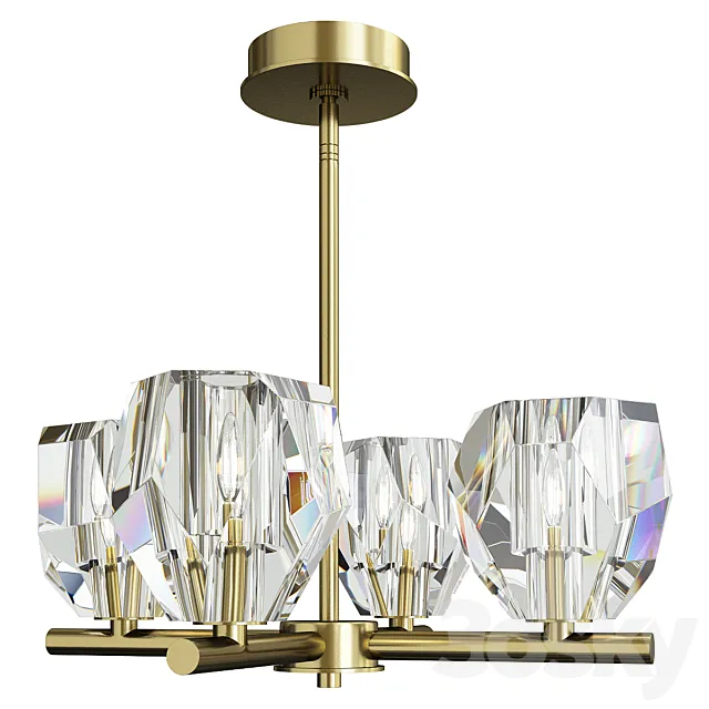 Gatsby 4 light semi flush pendant 3D Model