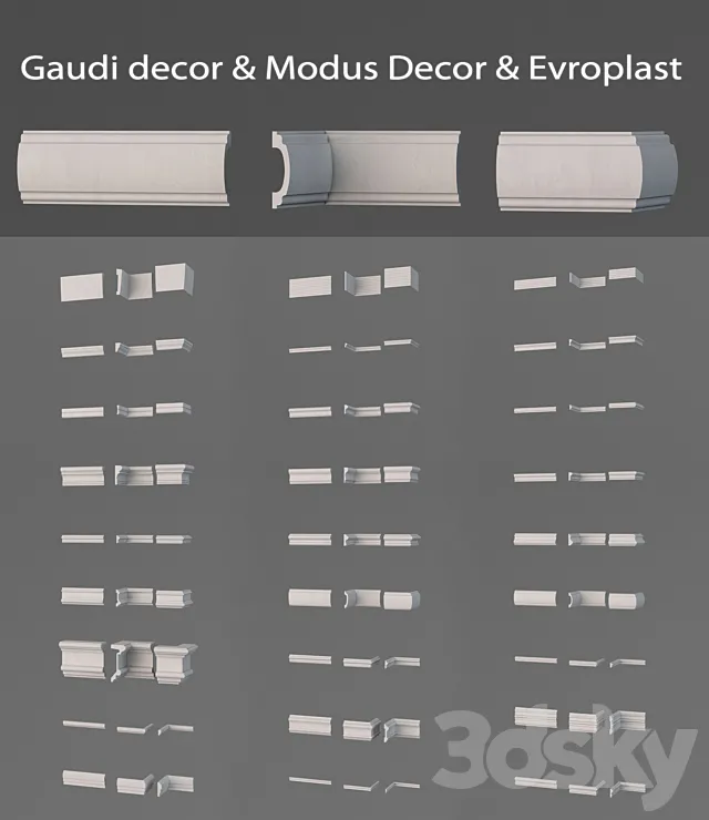 Gaudi decor & Modus Decor & Evroplast (vol 3) 3DModel