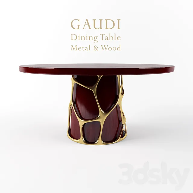 Gaudi Dinning Table 3D Model