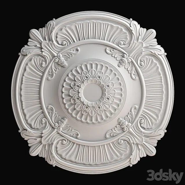 Gaudi R4007 Ceiling Roses 3D Model