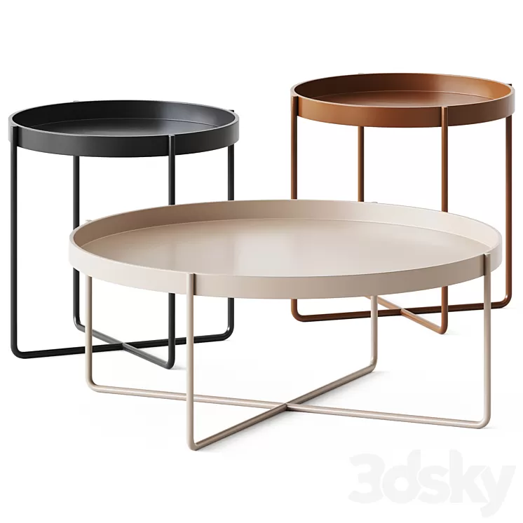 Gaultier Round Coffee Tables 3D Model