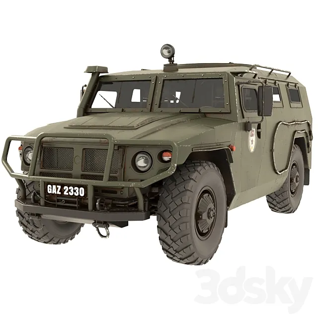 Gaz 2330 Tiger 3D Model