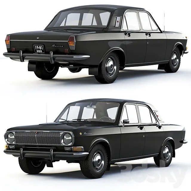 GAZ-24 Volga 1968 3D Model