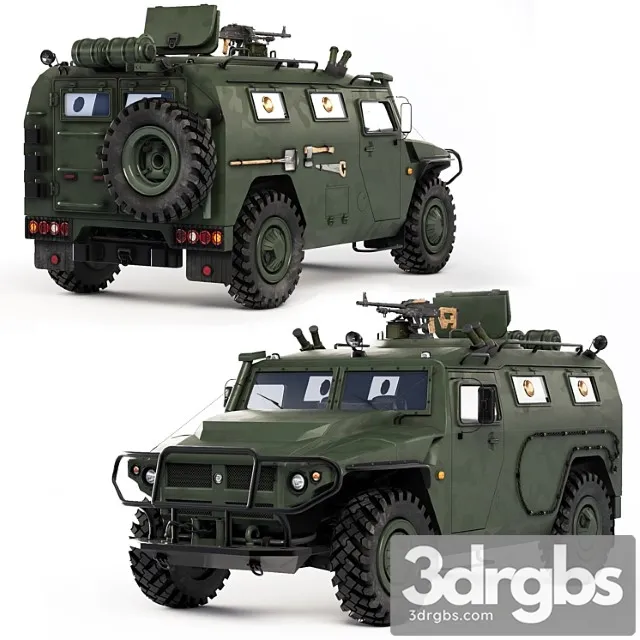 Gaz Tiger M 23115 3D Model Free