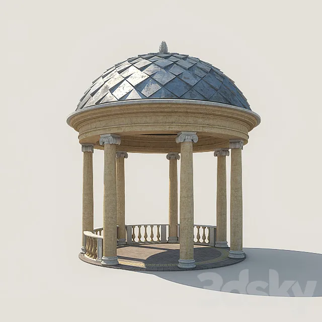 Gazebo Black Sea 3D Model