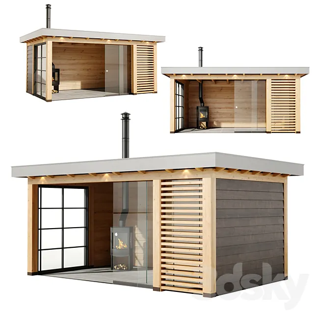 Gazebo with oven Buitenpracht 3D Model