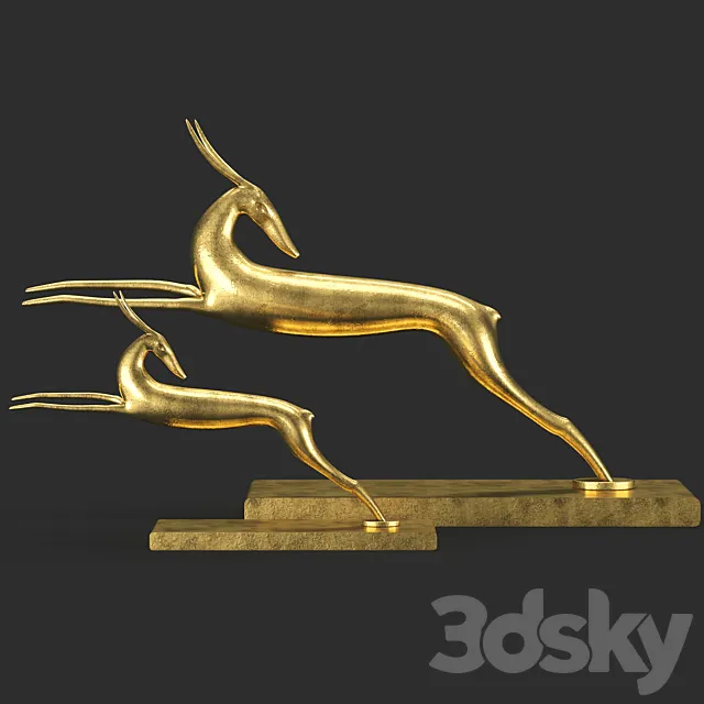 Gazelle decorative 3D Model