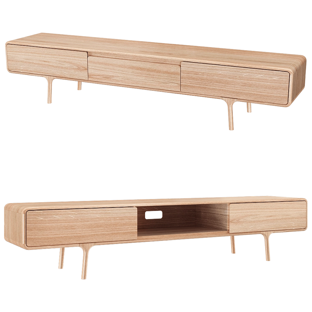 Gazzda - TV stand Fawn Lowboard 3D Model