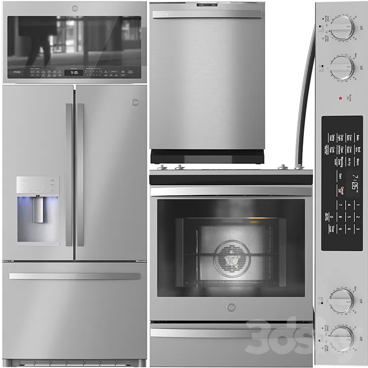 GE Appliance Collection 01 3D Model Free
