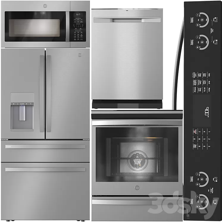 GE Appliance Collection 02 3D Model Free